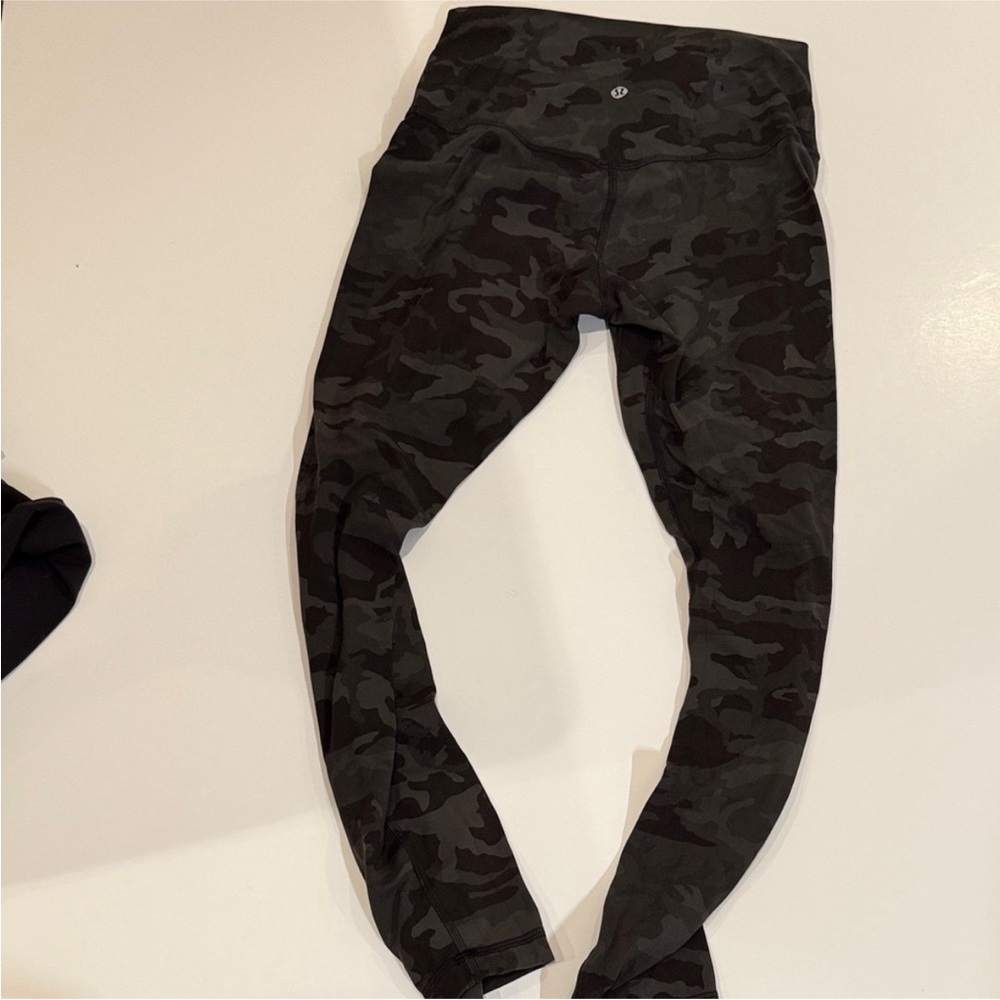 Lululemon green and black Camouflage Leggings